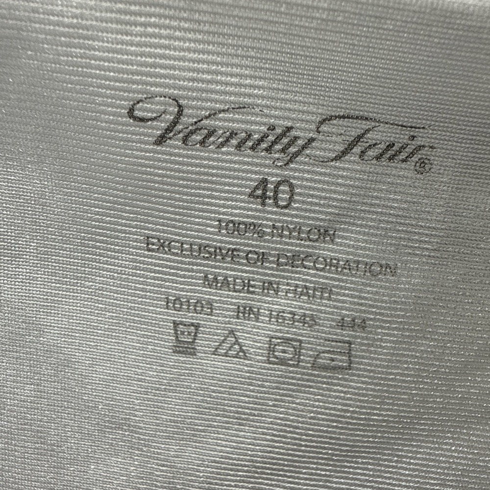 New Vintage Vanity Fair Womens White Lace Slip Size 40 24" Slip Dress Adj Straps - Picture 6 of 8